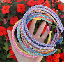 Bright Coral Glitter Headband