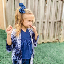 Navy Blue Petite Hand Tied Bow