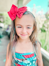 Red Hand Tied Fabric Bow Headband | Hair Clip