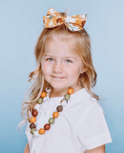 Fall Sunflower Hand Tied Fabric Bow Headband | Hair Clip