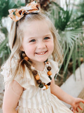 Fall Sunflower Hand Tied Fabric Bow Headband | Hair Clip