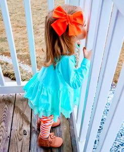 Halloween Orange Bow Headband | Hair Clip