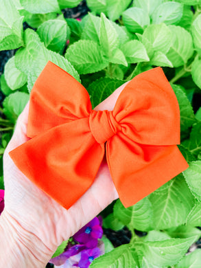 Halloween Orange Bow Headband | Hair Clip