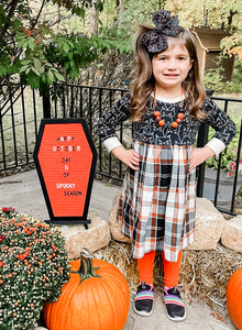 Halloween Polka Dot Bow Headband | Hair Clip