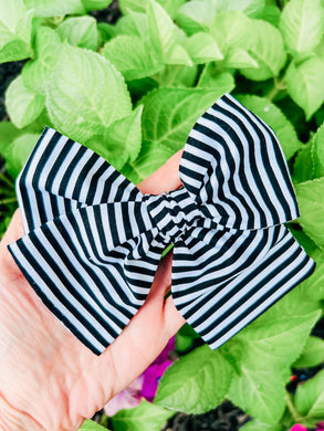 Halloween Black White Bow Headband | Hair Clip