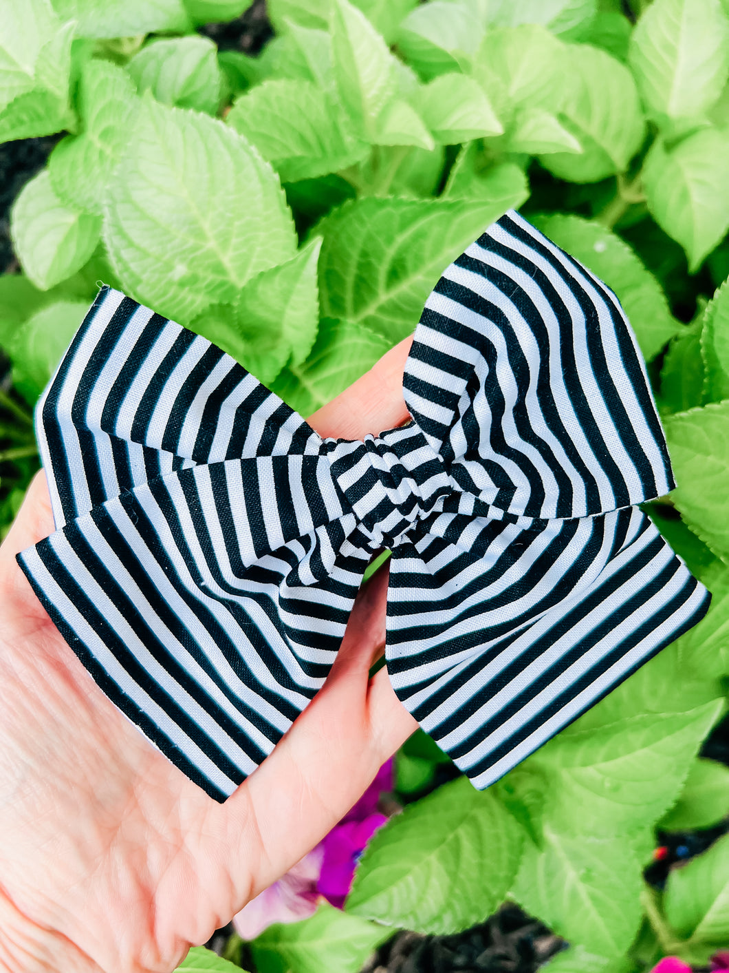 Halloween Black White Bow Headband | Hair Clip