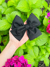 Black Fabric Hand Tied Bow Headband | Hair Clip