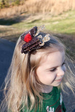 Christmas Reindeer Glitter Bow Headband | Hair Clip
