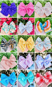 Set of 3 Mystery Grab Bags Hand Tied Fabric Bow Headband | Hair Clip