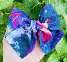 Space & Planets Hand Tied Fabric Bow Headband | Hair Clip