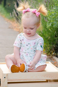 Newborn Matte Yellow Mini Stacked Glitter Bow Headband | Hair Clip