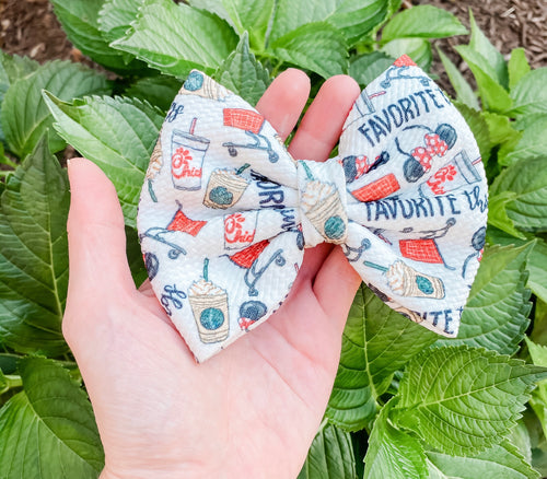 Favorite Things Liverpool Fabric Bow Headband | Hair Clip