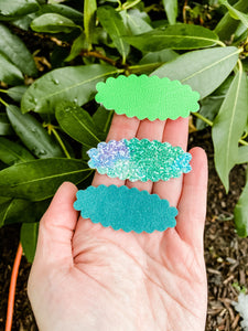 Sea of Greens SET OF 3 Snap Clips