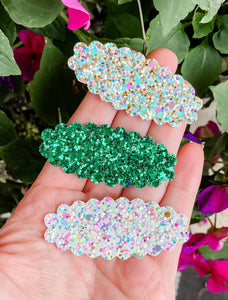Greens SET OF 3 Snap Clips