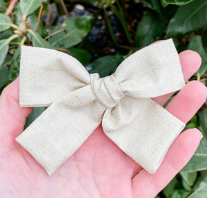 Gold Shimmer TINY Hand Tied Bow