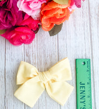 Yellow Petite Hand Tied Bow