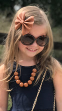 Textured Brown Faux Leather Bow Headband | Hair Clip