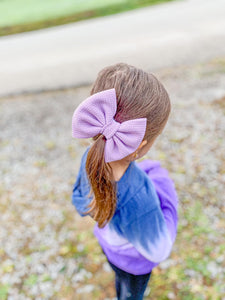Orchid Purple Liverpool Fabric Bow Headband | Hair Clip