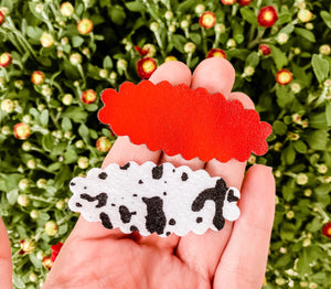 Cow SET OF 2 Snap Clips