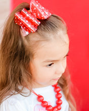Patriotic Red Star Transparent Jelly Pool Bow Headband | Hair Clip