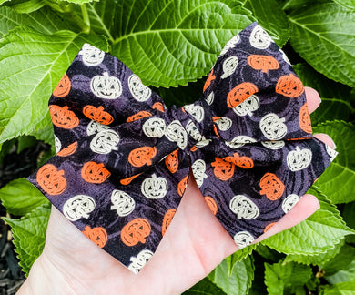 Halloween Pumpkins Bow Headband | Hair Clip