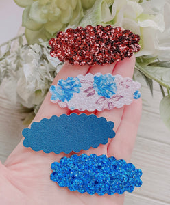 Floral SET OF 4 Snap Clips