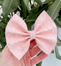 Sugar Plum Peach Glitter Mix Bow Headband | Hair Clip