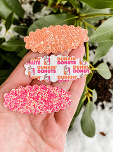 Donut SET OF 3 Snap Clips