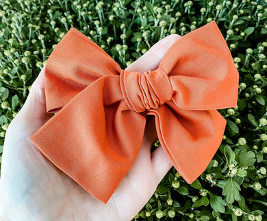 Terra Hand Tied Fabric Bow Headband | Hair Clip