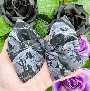 Haunted Halloween Bow Headband | Hair Clip