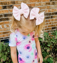 Baby Pink Liverpool Fabric Bow Headband | Hair Clip